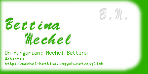 bettina mechel business card
